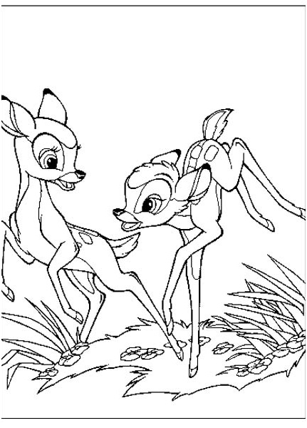 coloriage bambi et ses amis