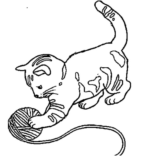 bebe chat coloriage