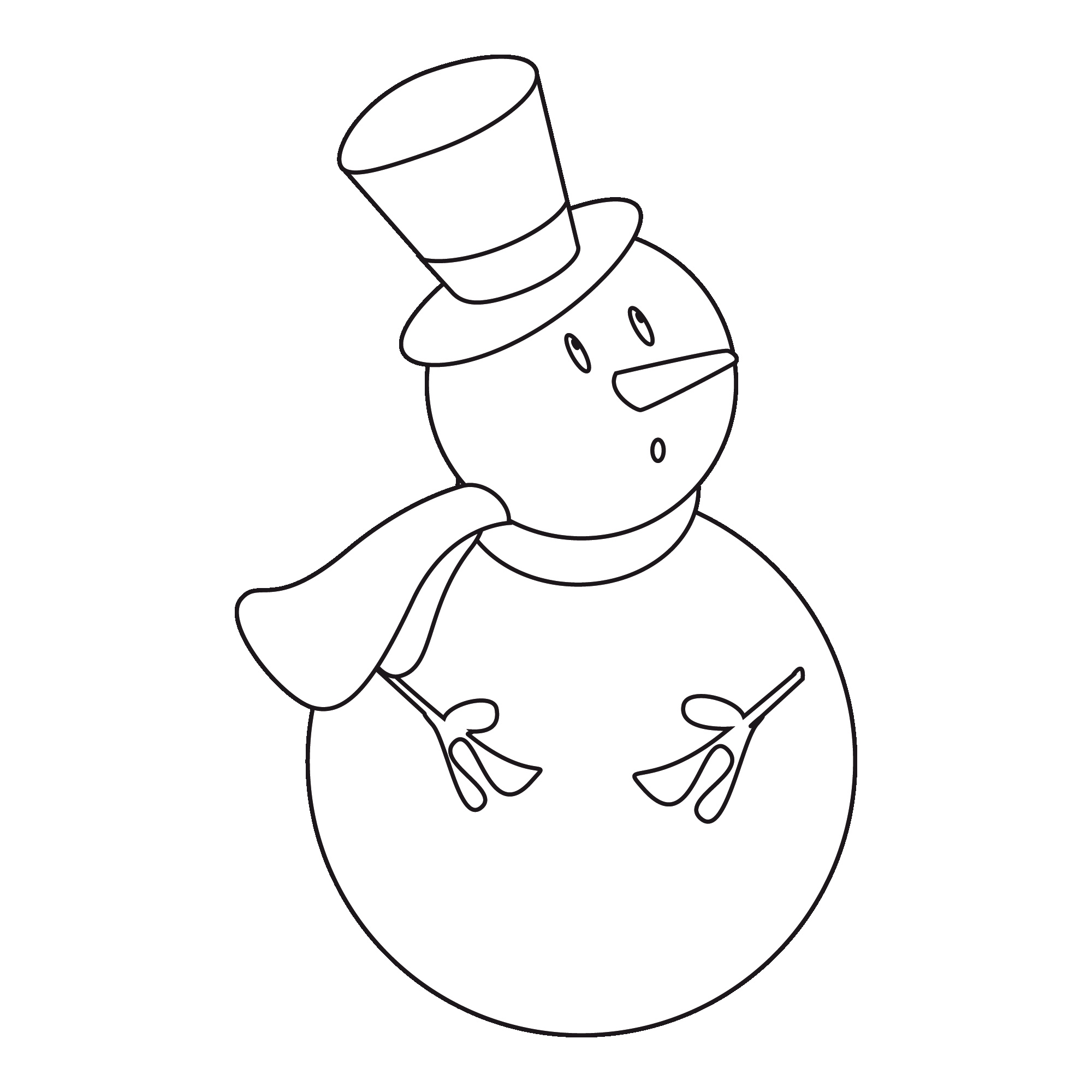 dessin magique bonhomme de neige