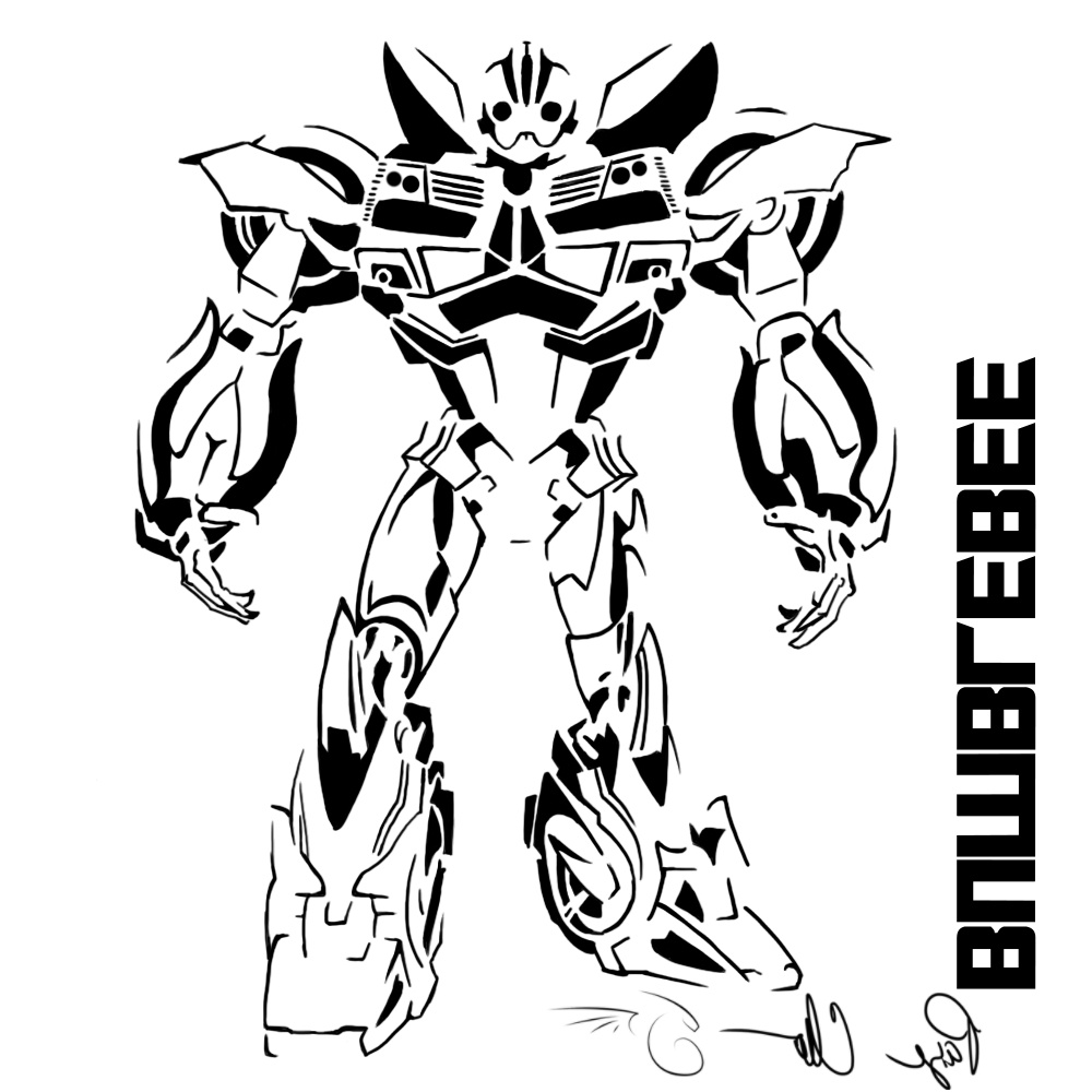 transformer robot in disguise bumblebee coloring pages