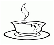 tasse de cafe et dethe coloriage dessin