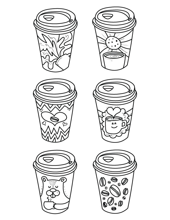 tasse cafe gratuit coloriage pour adulte art therapie dessin
