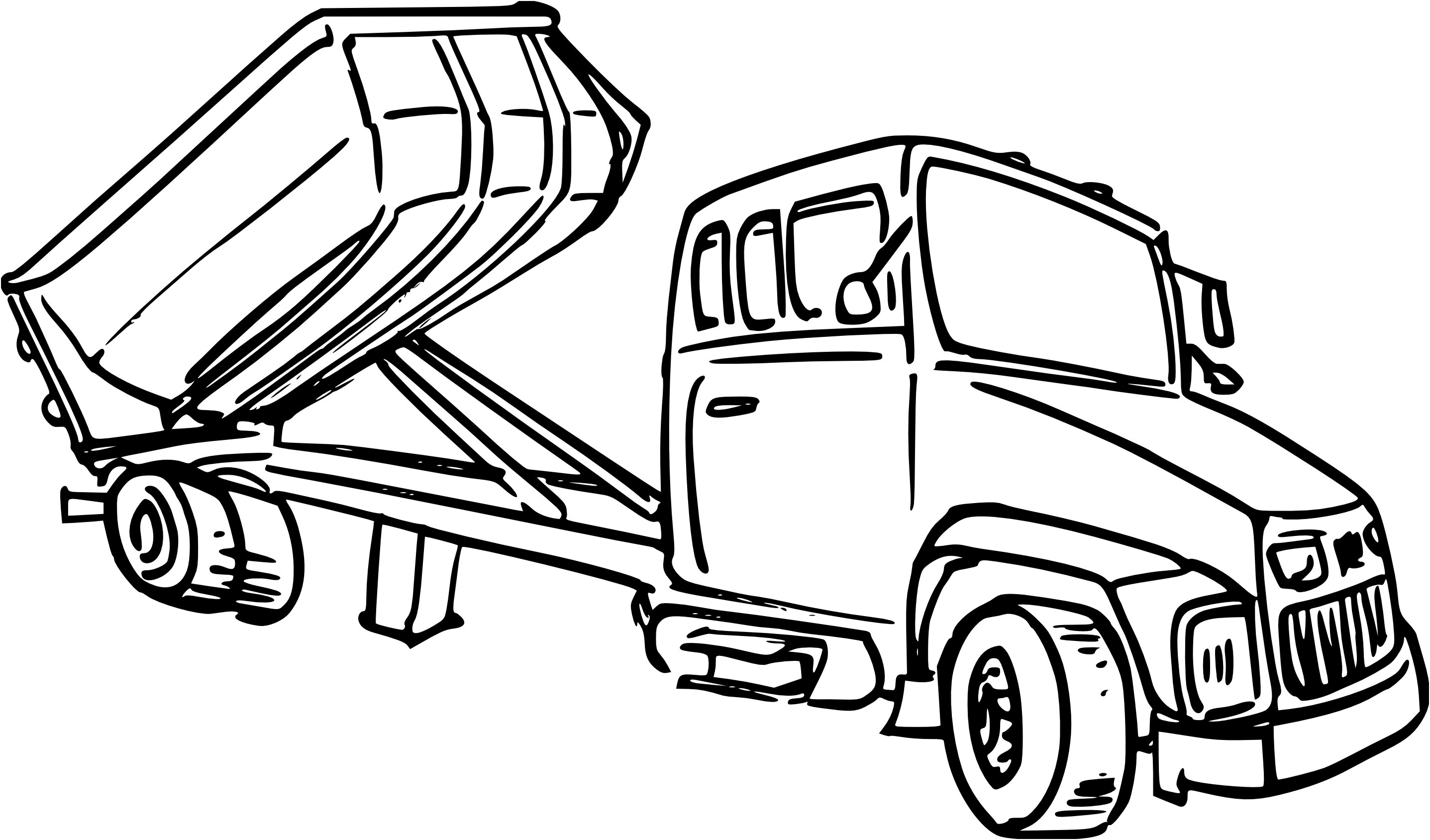 coloriage camion benne et dessin