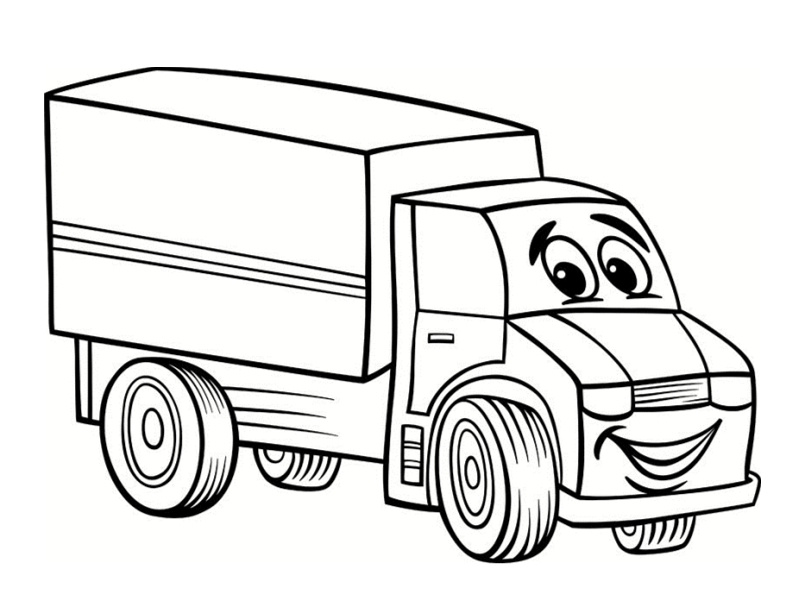 dessin a colorier camion de police
