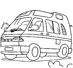 coloriages camping car pour enfant