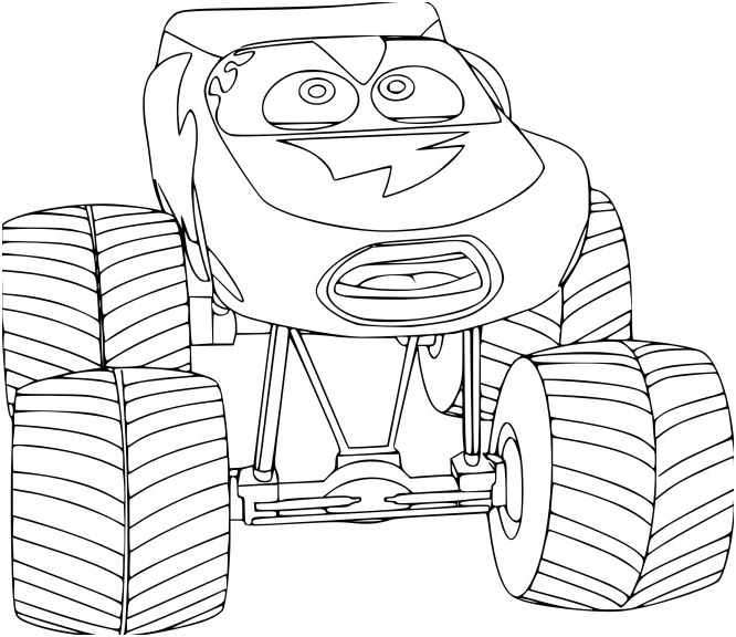 coloriage cars monster truck