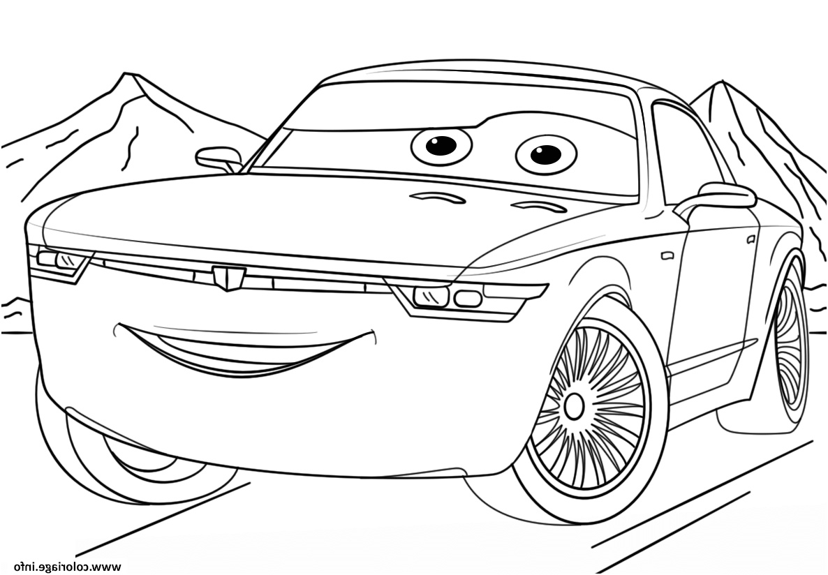 bob sterling from cars 3 disney coloriage