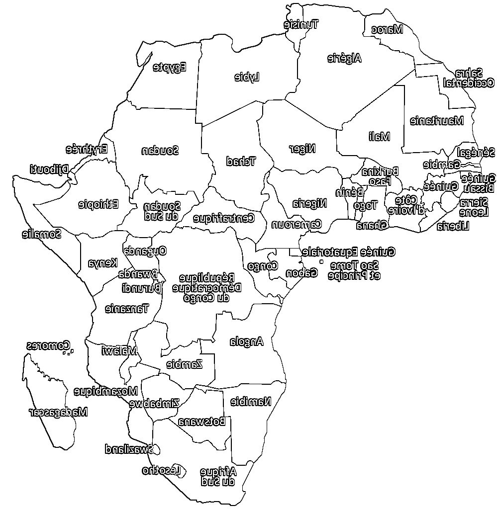 coloriage carte de l afrique a imprimer