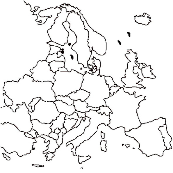 carte europe coloriage