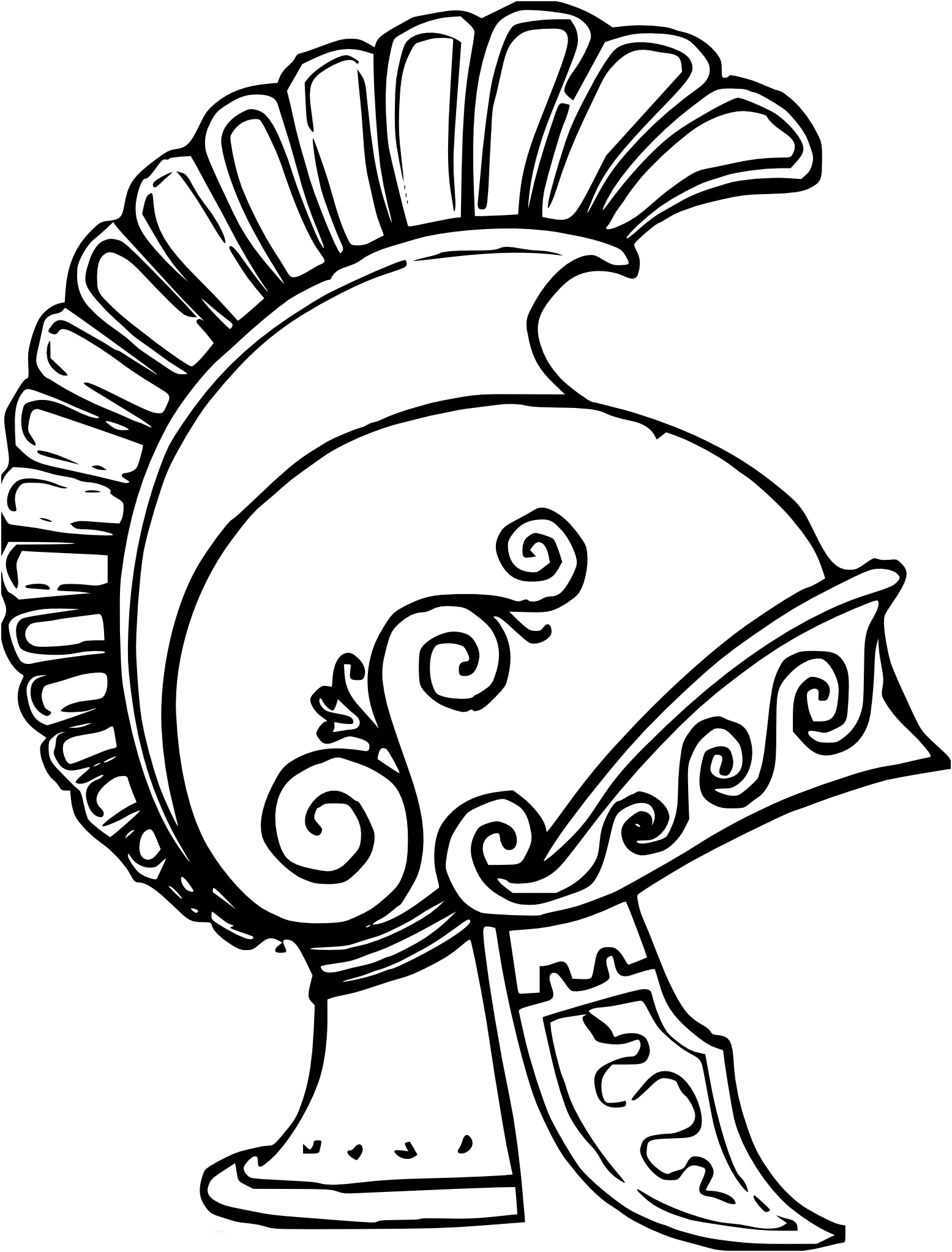 coloriage casque romain