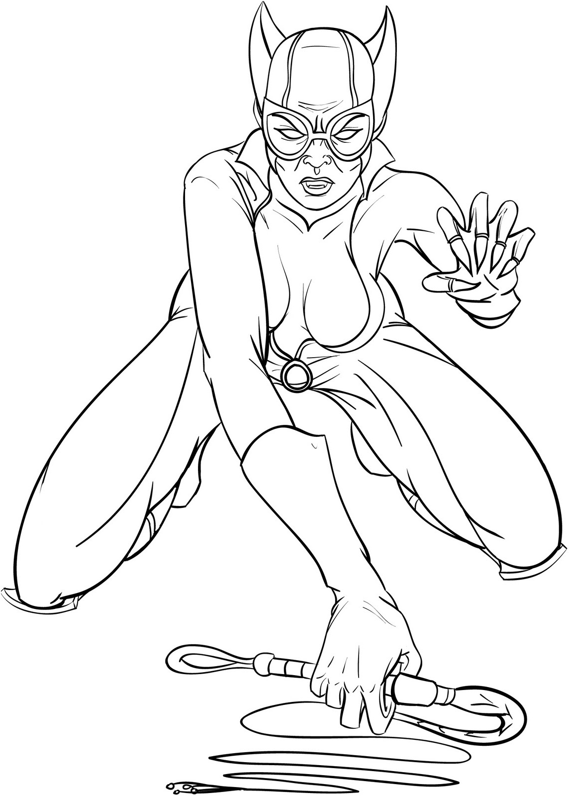catwoman coloring pictures pages for