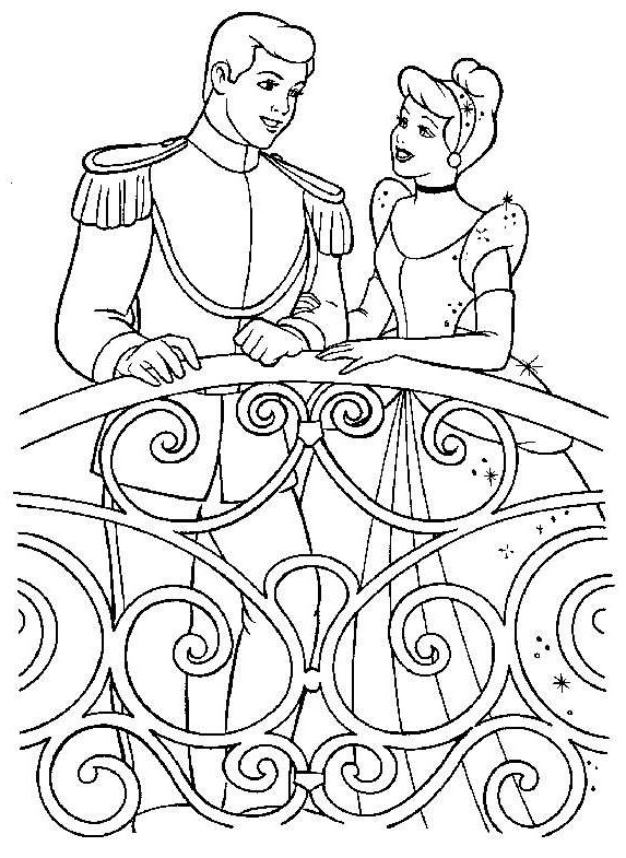 dessin cendrillon et le prince charmant
