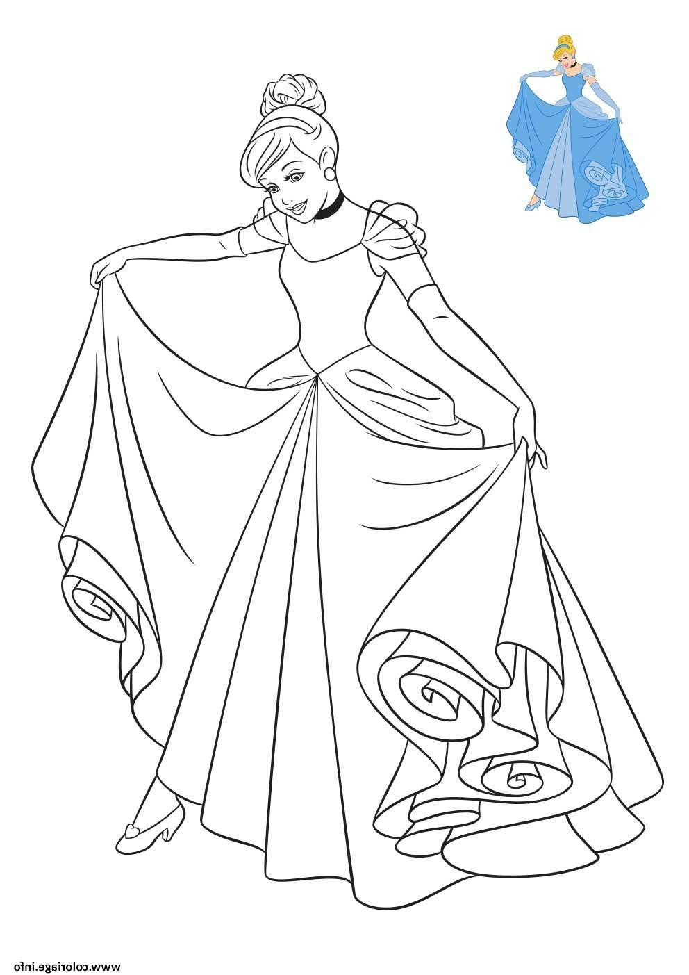 princesse disney cendrillon coloriage dessin