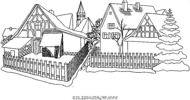 Coloriage Chalet Meilleur De Coloriages Chalets Et Maisons De Noel Et Montagne Page 1 Noel