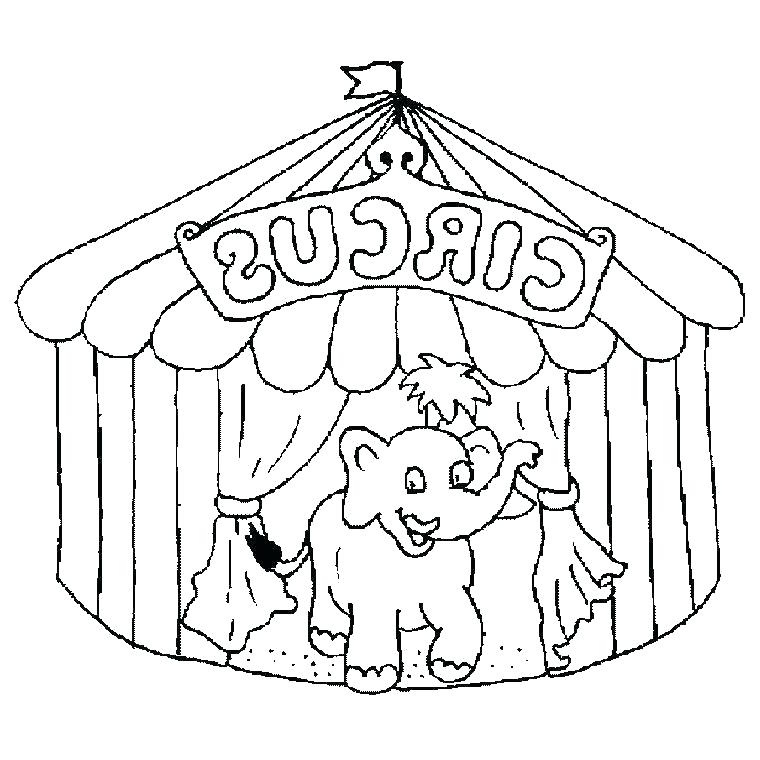 circus tent coloring pages
