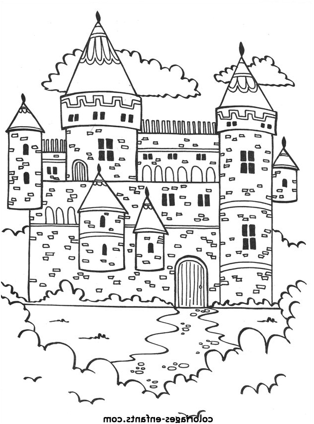 coloriage chateau fort