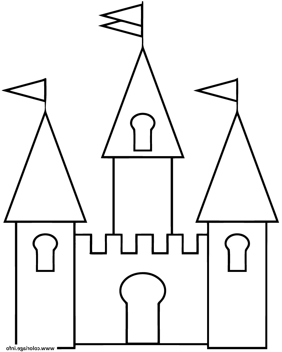 chateau fort maternelle facile coloriage dessin