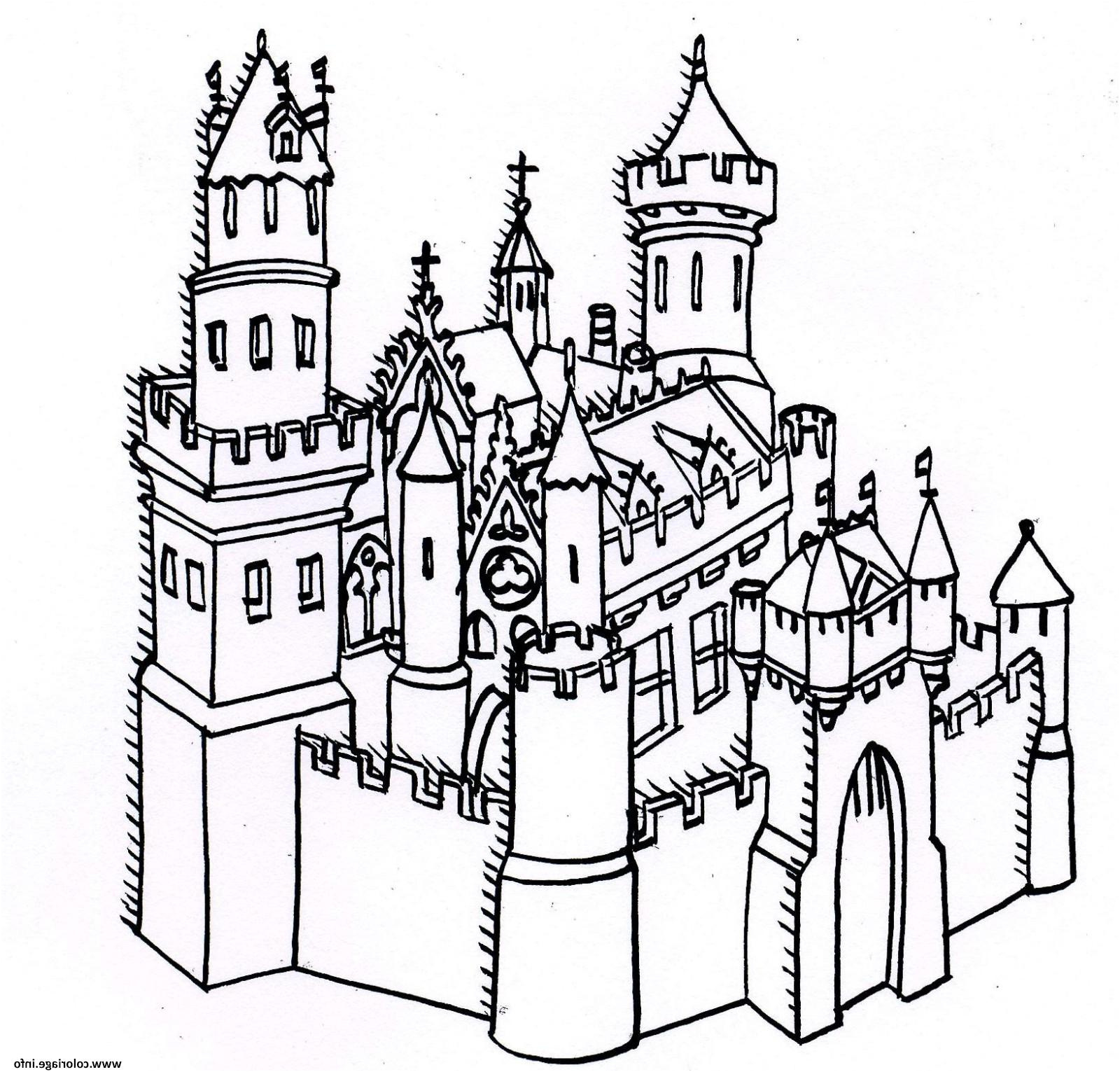 chateau forteresse coloriage