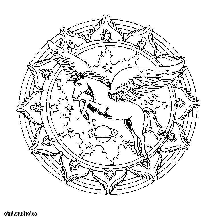 mandala cheval coloriage dessin 356