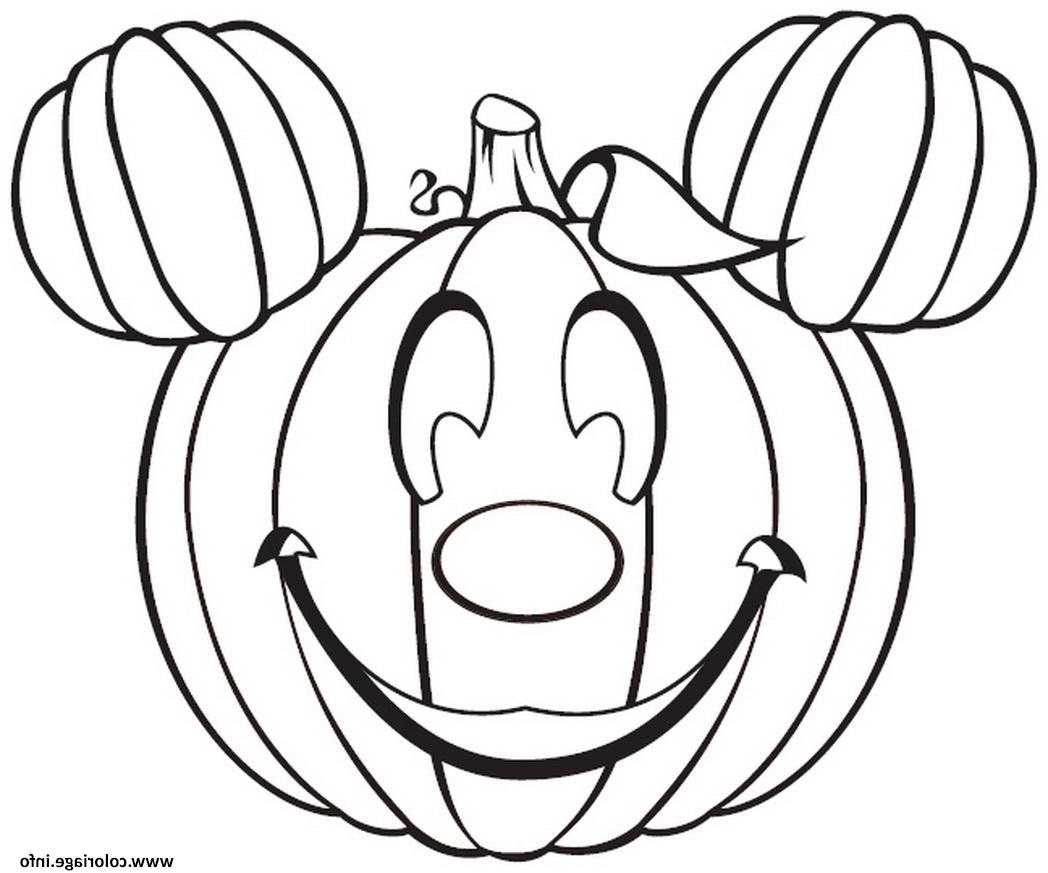 disney mickey mouse citrouille halloween coloriage