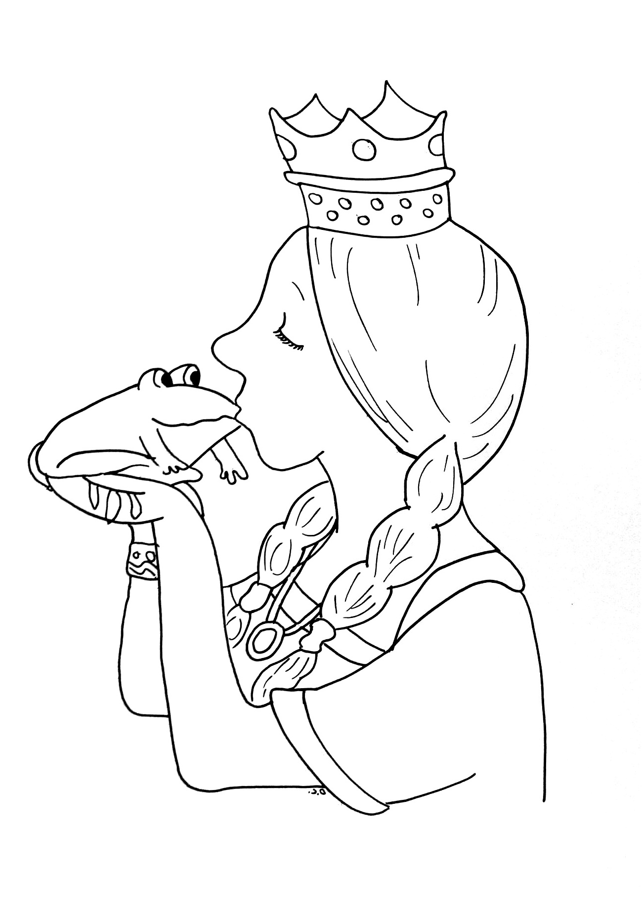 image=contes coloriage princesse grenouille 1
