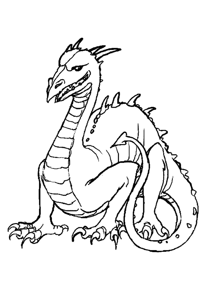 coloriage a dessiner dragon croque mou