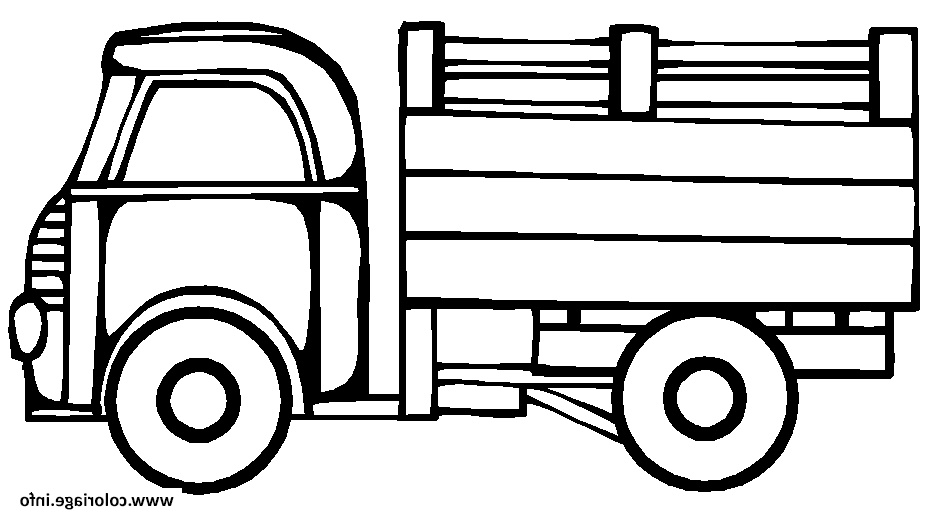 camion ouvert coloriage dessin