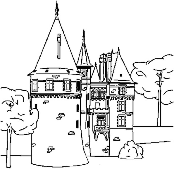 chateau coloriage
