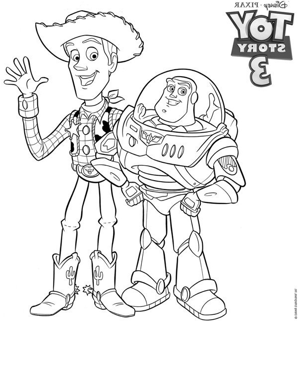 Coloriage Toy Story Buzz et Woody