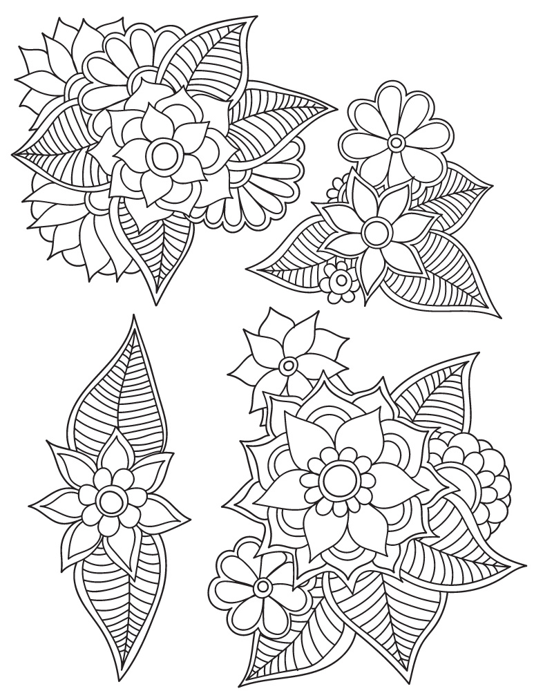 mandalas fleurs dessin coloriage grands