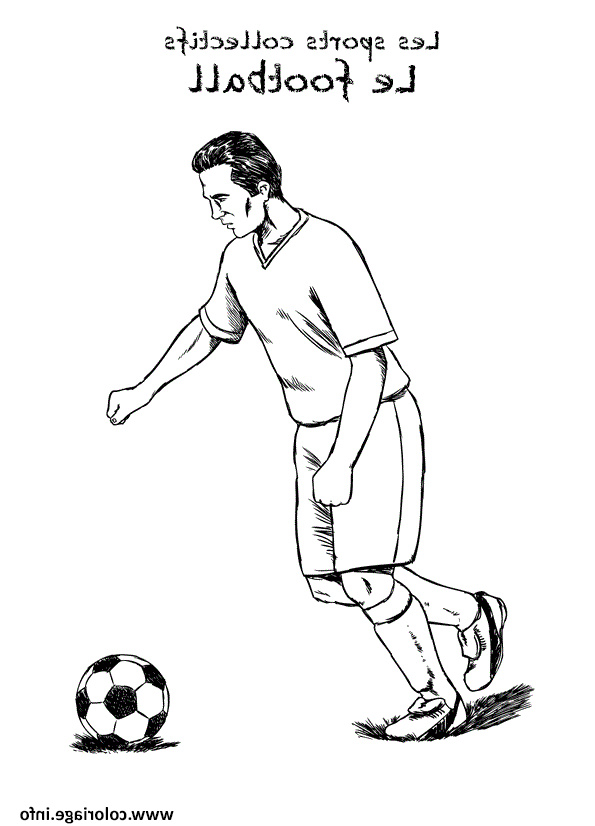 footballeur foot football coloriage dessin