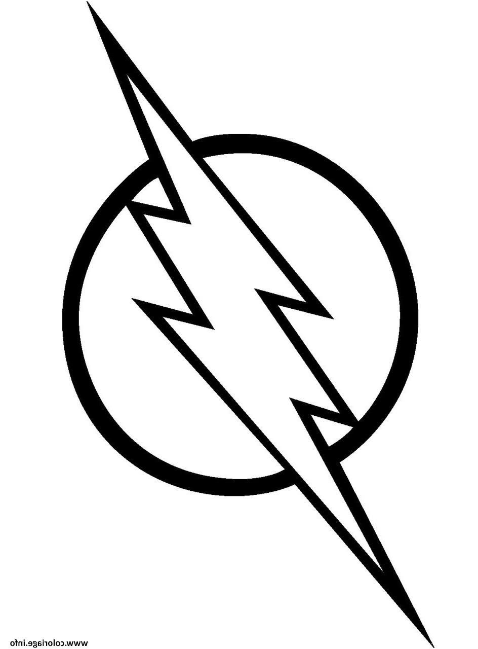 flash super heros logo coloriage