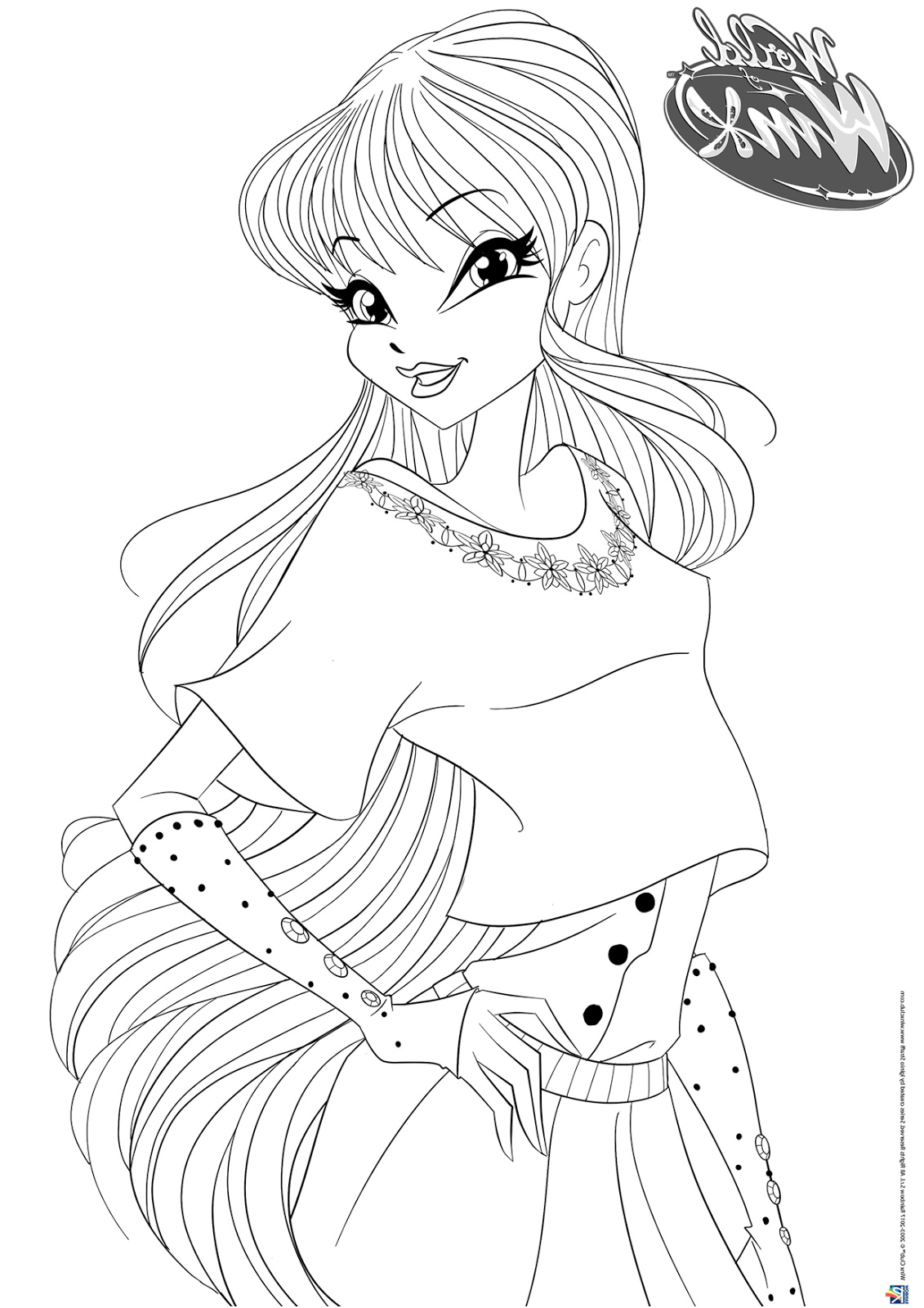 world of winx coloring pages casual