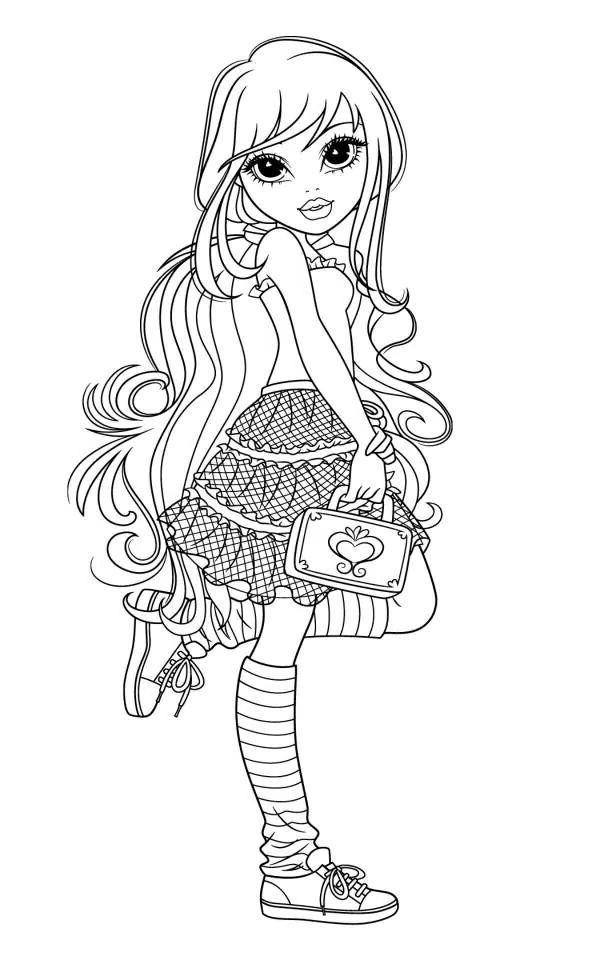 coloriage mode fille