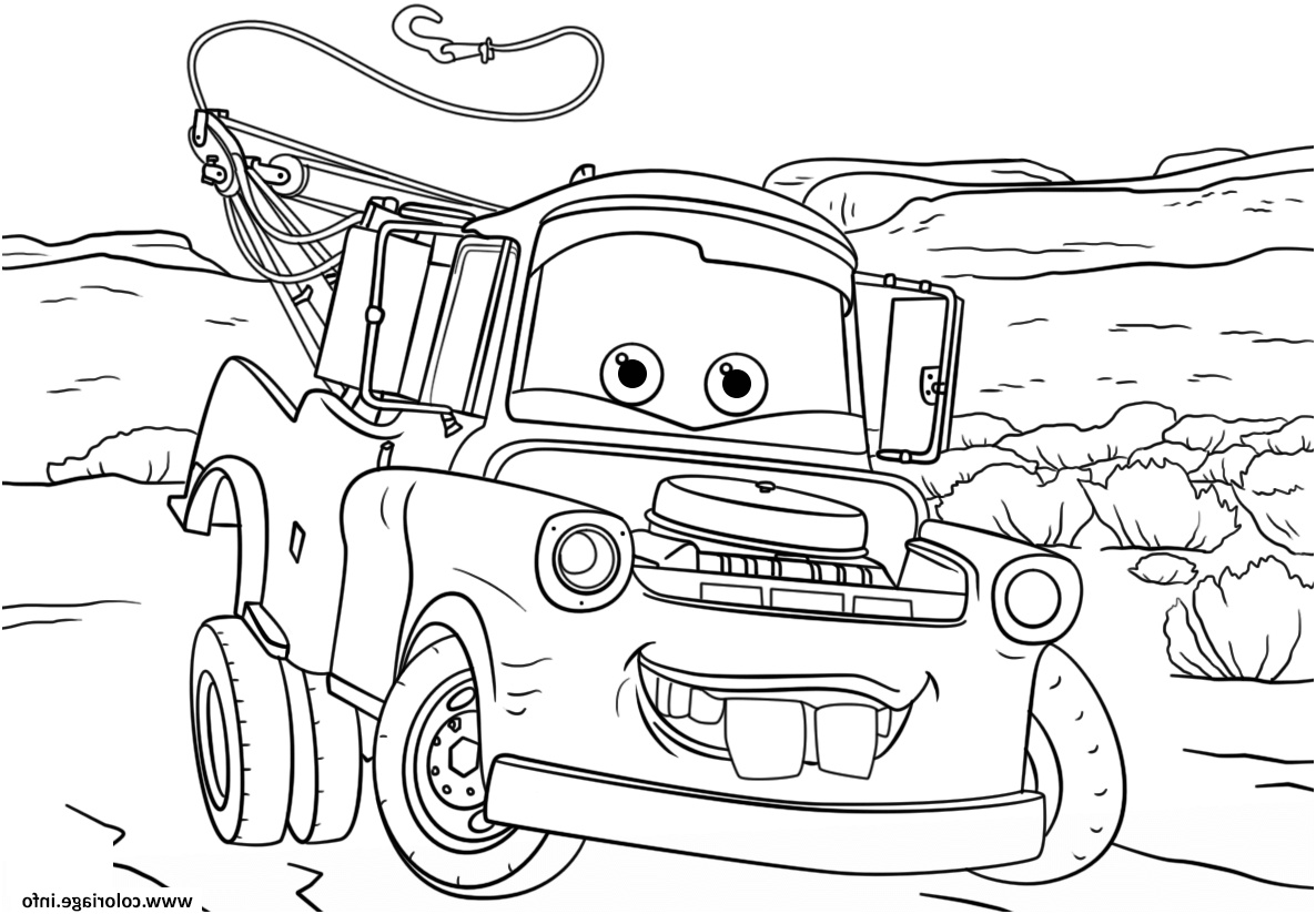 tow mater from cars 3 disney coloriage