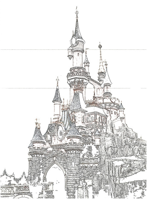 chateau disney coloriage