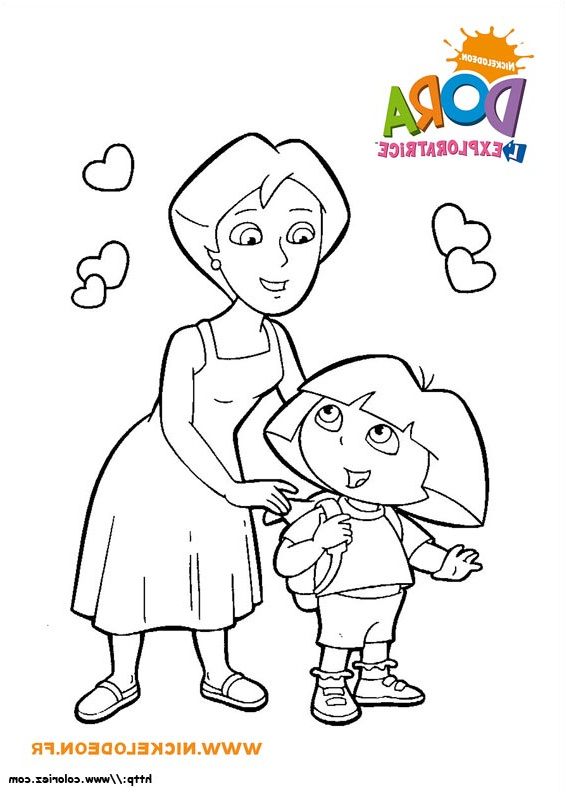 Coloriage Dora Meilleur De Coloriage Coloriage De Dora Et Sa Maman