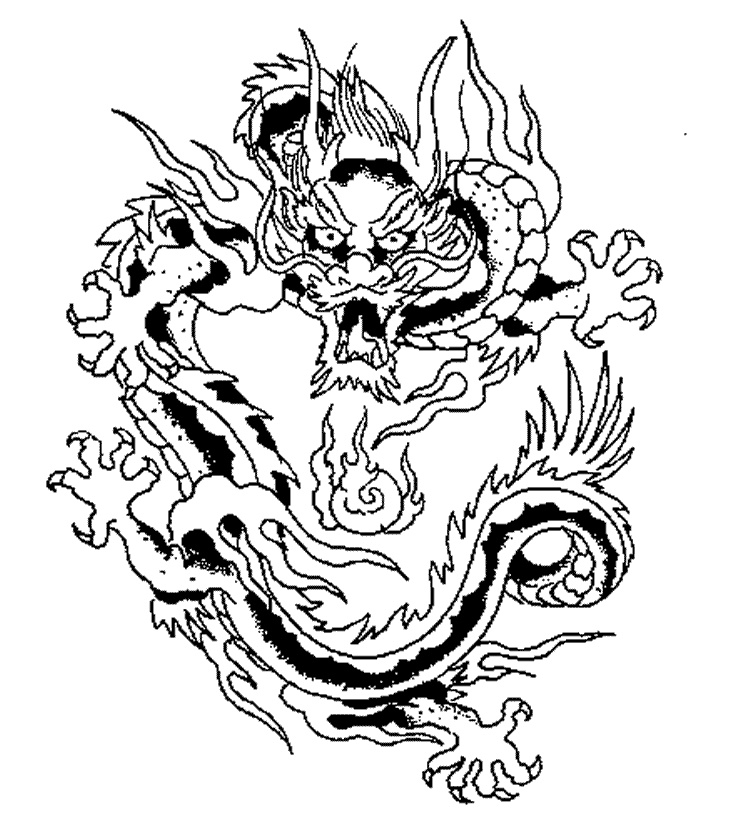coloriage de dragon de chine