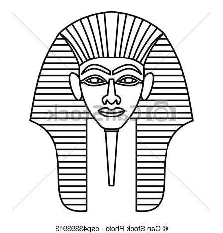 style contour égyptien masque icône