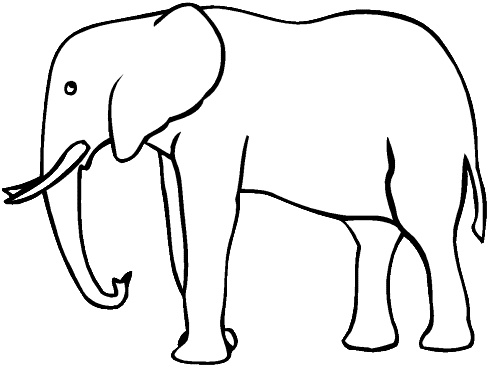 Coloriage Elephant Inspiration Elephant De Profil 490×368