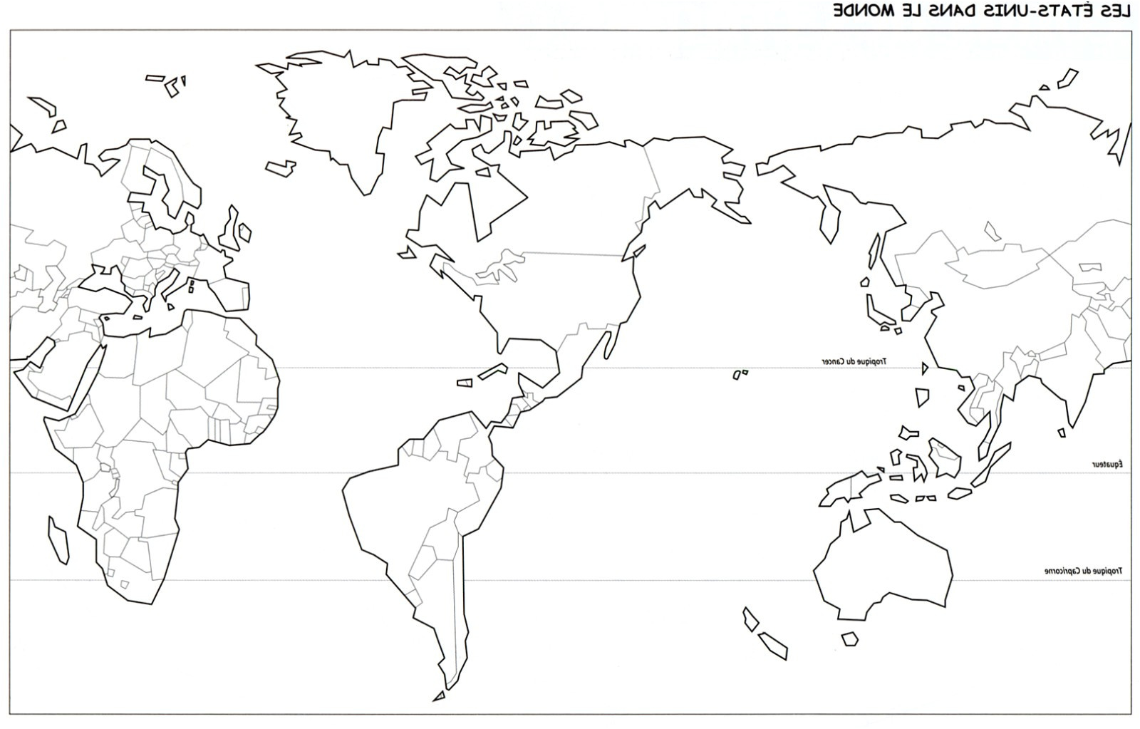 coloriage carte du monde maternelle chambre enfant la carte du monde a imprimer toutes les cartes des