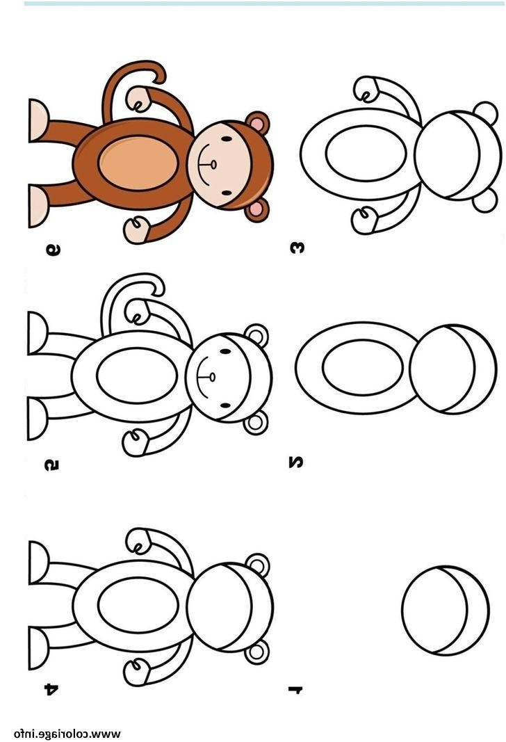 dessin facile a faire un singe coloriage