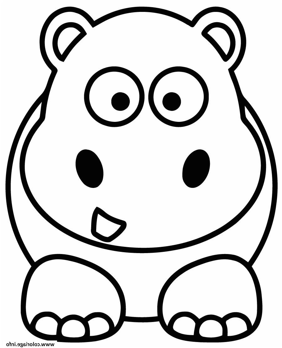 hippo facile 5 coloriage dessin