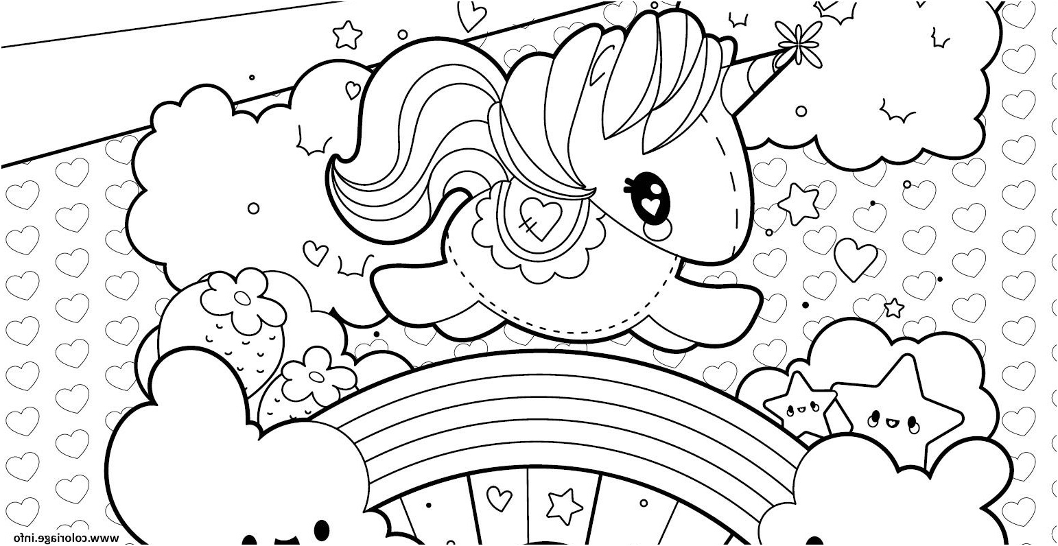 licorne arc en ciel kawaii etoiles happy unicorn par artherapie coloriage dessin