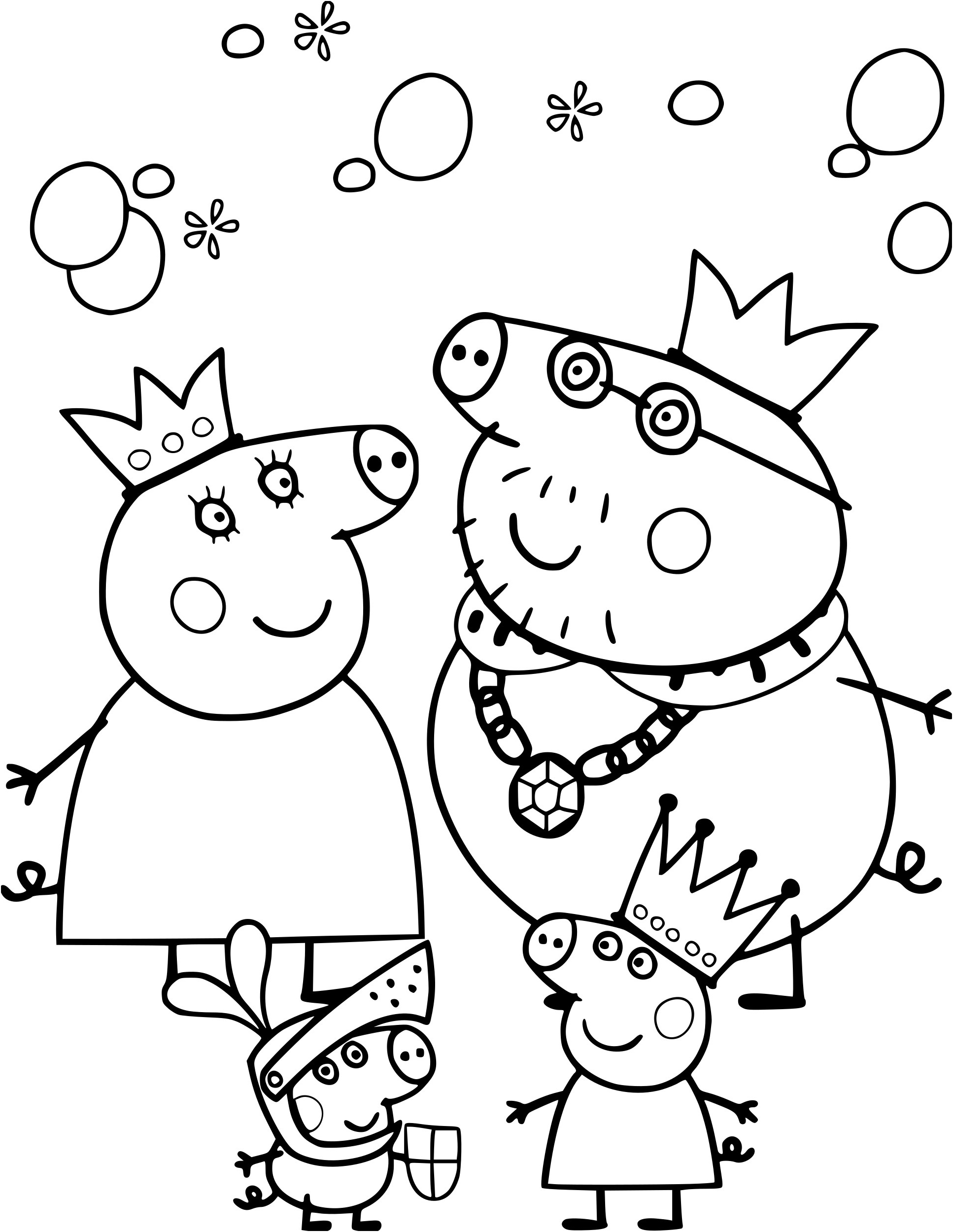 coloriage famille