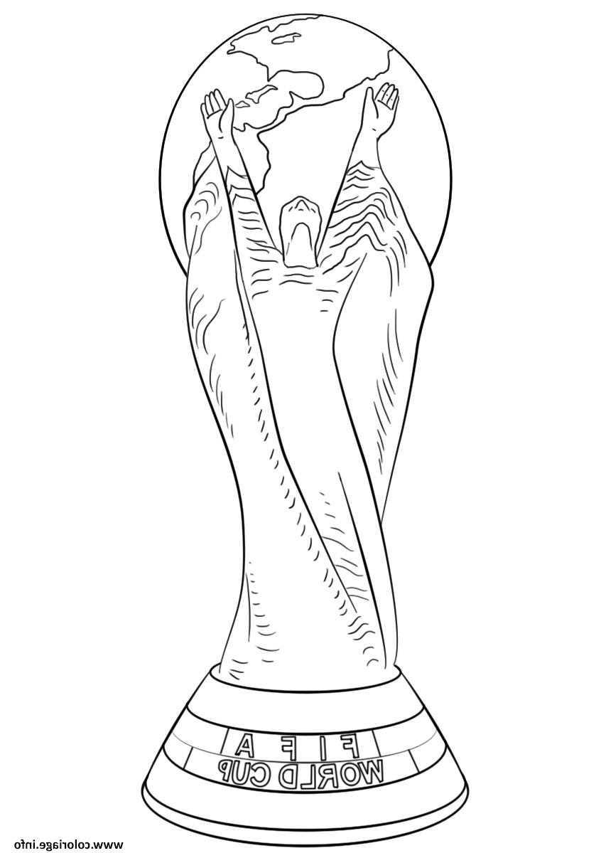 fifa world cup football trophee coupe du monde officiel coloriage