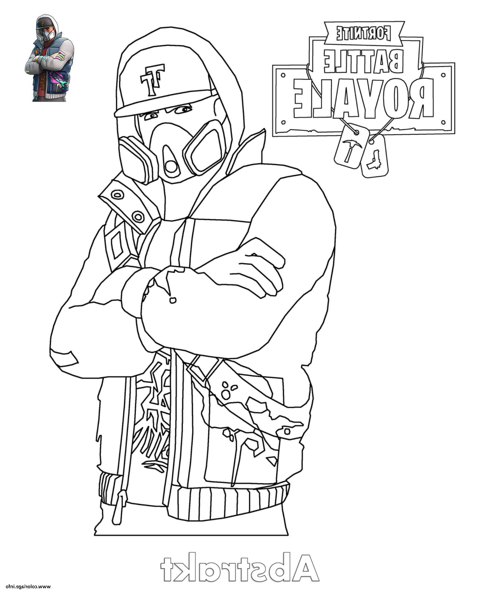 Coloriage Fortnite Nomade Élégant Coloriage Abstrakt Fortnite Skin Jecolorie