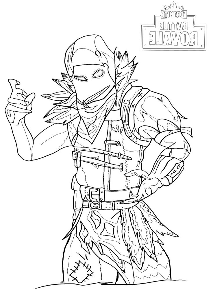 coloriage fortnite personnage