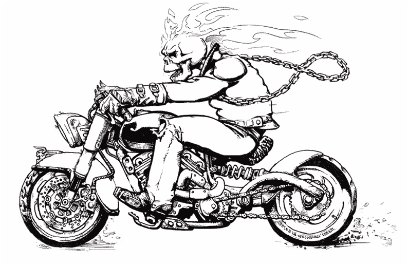 coloriage a imprimer ghost rider