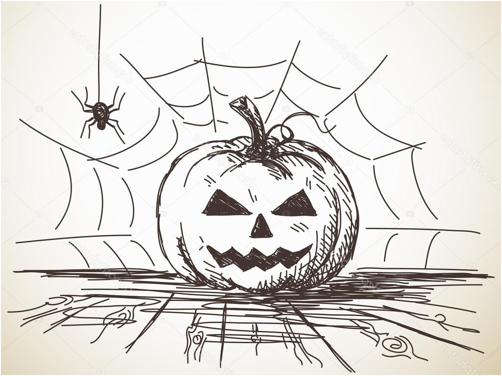 stock illustration hand drawn halloween sketch
